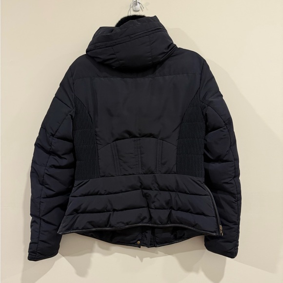 Zara Fitted Short Anorak Puffer Jacket, Navy Blue, Woman’s Large - Picture 2 of 8